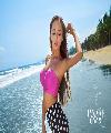 Hình ảnh bãi biển chợ, mô hình sexy với một làn da khỏe mạnh